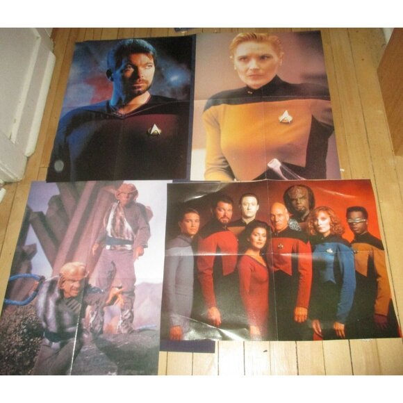 Star Trek: The Next Generation Official Magazine #9-10,12,14 w/16 posters - Picture 7 of 11